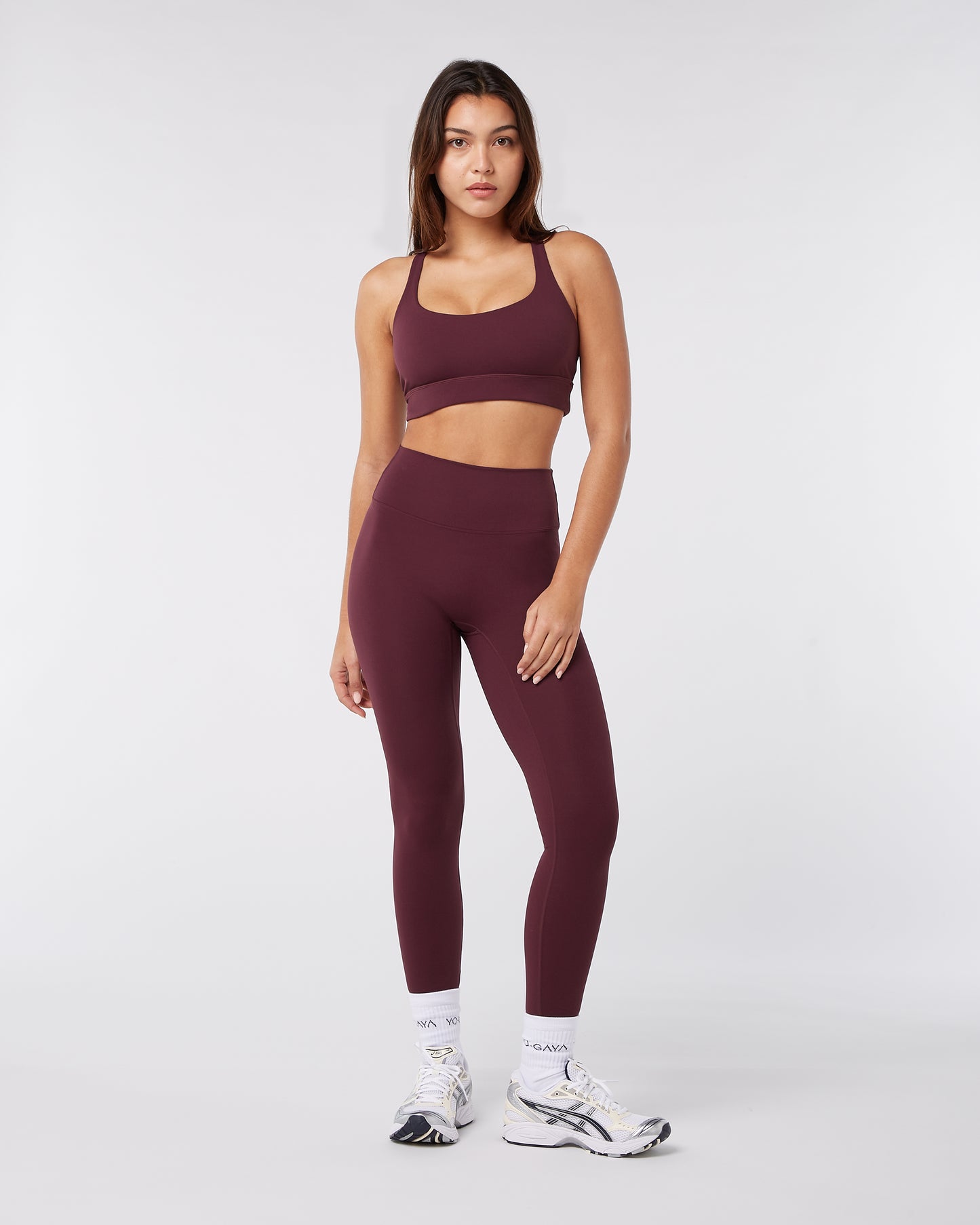 Cross Back Bra - Midnight Red