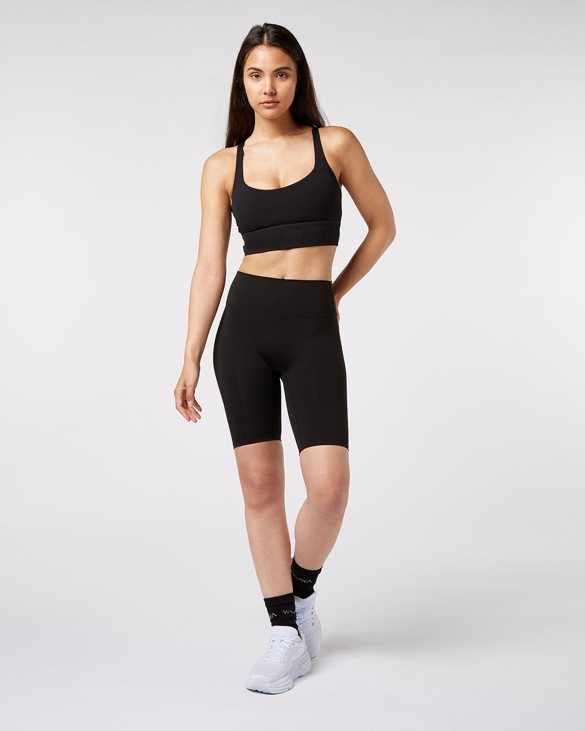 Cross Back Bra - Black