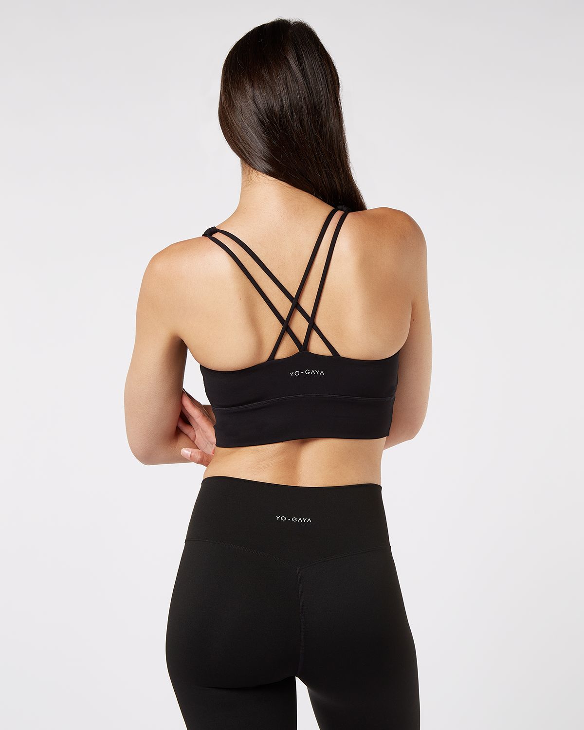 Cross Back Bra - Black
