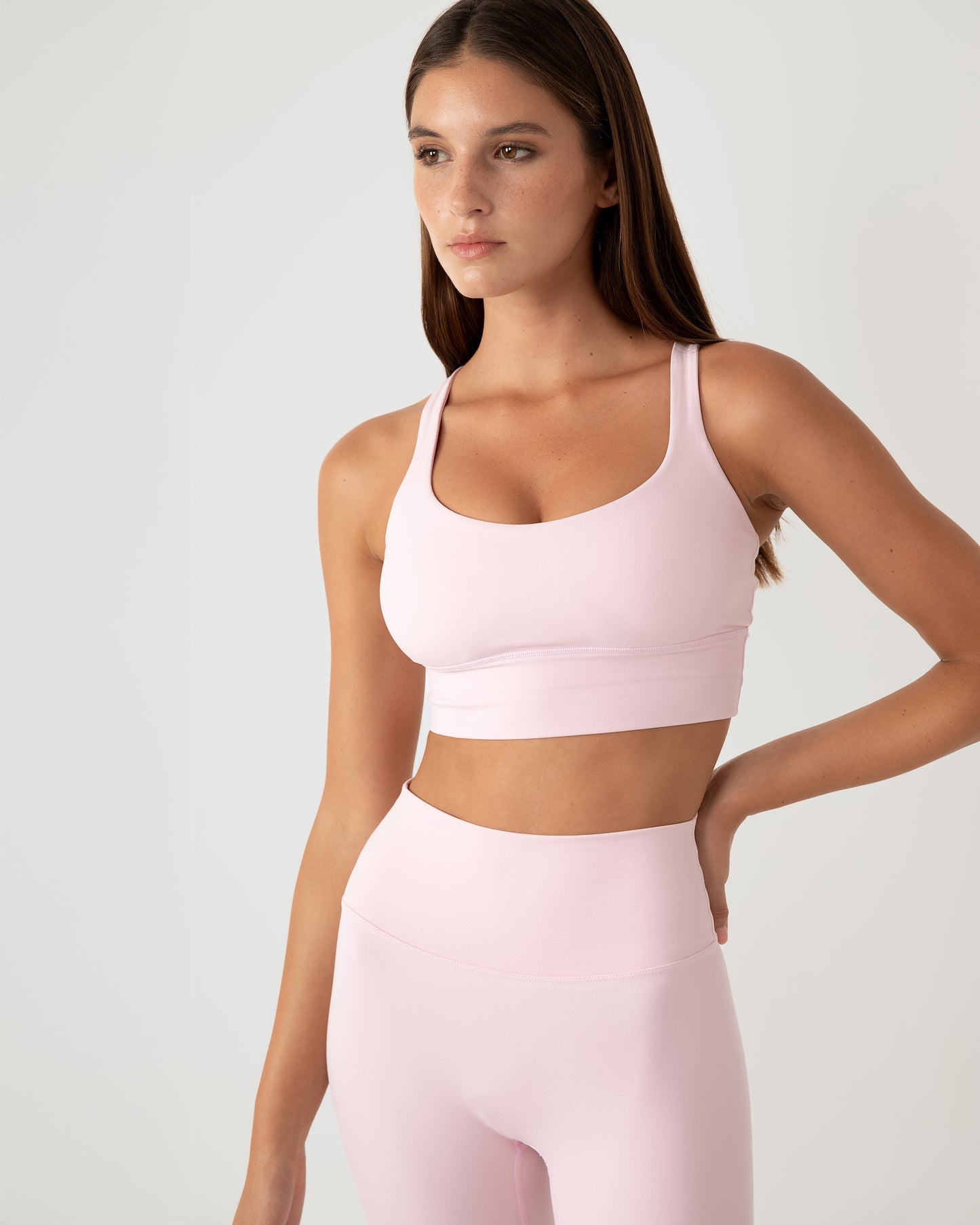 Cross Back Bra - Blossom Pink