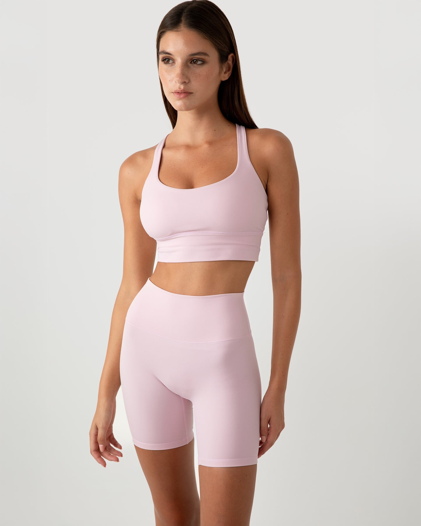 Cross Back Bra - Blossom Pink